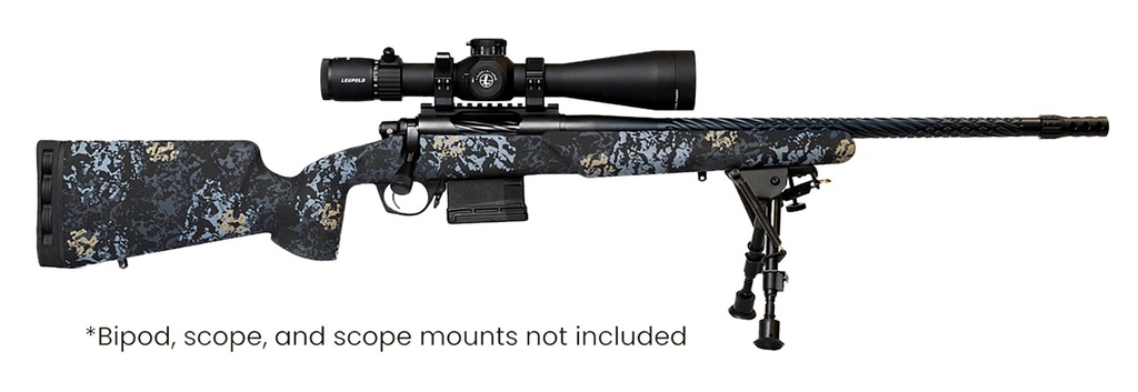 Horizon Firearms HRF-VNP-300P-24R-P Vandal Prime 300 PRC 24" Black Chrome Spiral Fluted Threaded Barrel, Black Chrome Steel Receiver w/Picatinny Rail, Arca Rail Forend, Textured Iota EKO Carbon Fiber