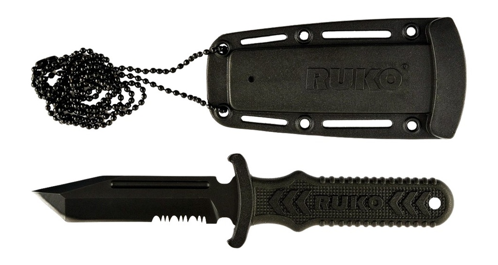 RYNOBLADE KNIVES RUKO RUK0098-CS      440A TIN 3"NECK/BOOT KNIFE CS