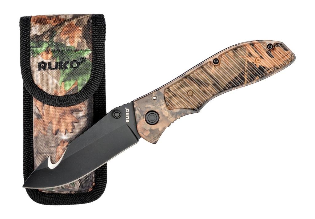 RYNOBLADE KNIVES RUKO RUK0106GH-CS    440A 3-1/2"WOODLND GUTHOOK CS
