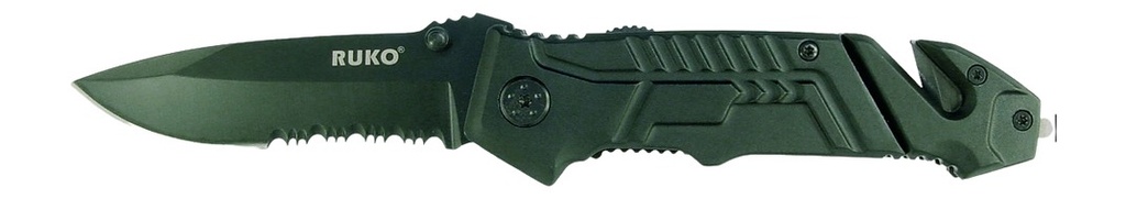 RYNOBLADE KNIVES RUKO RUK0144S-CS     440A 3-1/4"BLK RUBBER FOLDING