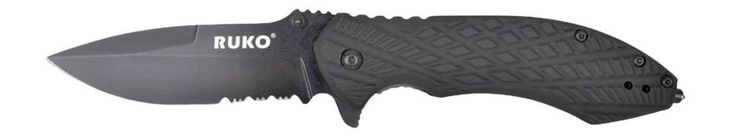 RYNOBLADE KNIVES RUKO RUK0182SBBK  440C 3-1/4"SERRATED FOLDING BBPS