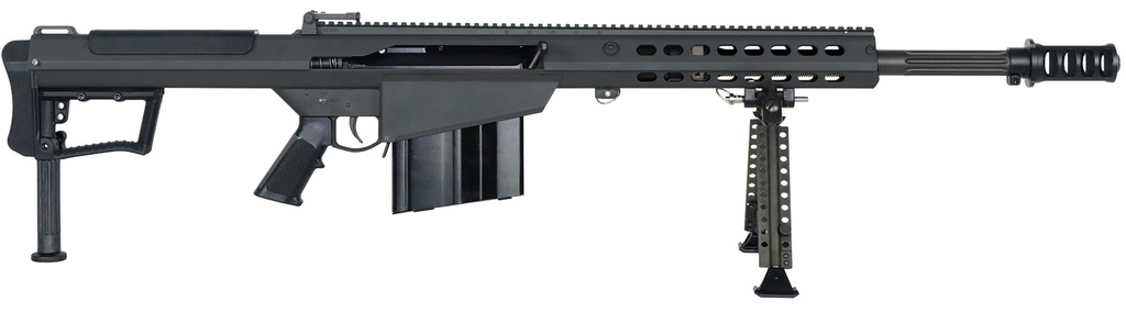 Barrett 20183 M107A1  50 BMG 10+1 20" Fluted Barrel, Picatinny Rail Receiver, M-LOK Handguard, QD BiPod Forend, Black Polymer Grip