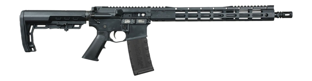 Black Rain Ordnance BRO-26052801 Spec15 5.56 NATO 30+1 16" Black Nitride Barrel, Matte Black Cerakote Aluminum Receiver w/Picatinny Rail, M-LOK Handguard, MFT Minimalist Black Polymer Stock, Black G.I