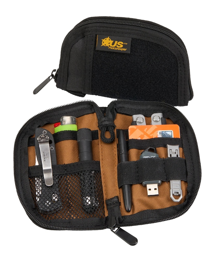 US PeaceKeeper USP P22039  EDC POCKET ORGANIZER BLK/TAN