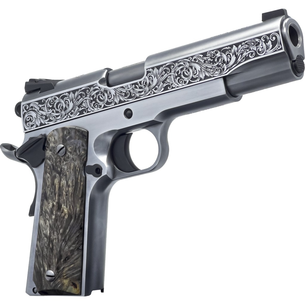 Breda/Dickinson Dickinson LLC DKSN45OBP Adam 1911 Ottaman Full Size 45 ACP 8+1 5" Black Barrel, Steel B Serrations Slide, Steel Frame w/Beavertail