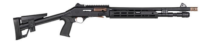 PW ARMS INC Panzer Arms PAM4CSBBTMFSS M4 Speed Pro 12 Gauge Semi-Auto 3" 5+1 18.50" Black Ported Barrel, Black Aluminum Receiver w/Picatinny Rail, M-LOK Handguard, Skeleton Stock, Black Polymer Grip