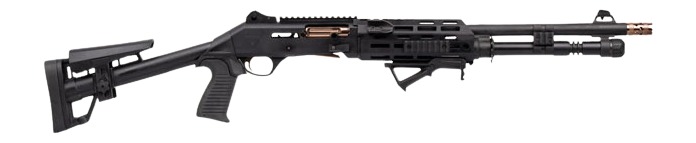 PW ARMS INC Panzer Arms PAM4NCSBBTMFSS M4 Pro AI 12 Gauge Semi-Auto 3" 5+1 18.50" Black Ported Barrel, Black Aluminum Receiver w/Picatinny Rail, Skeleton Stock