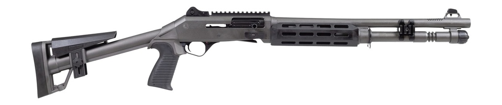 PW ARMS INC Panzer Arms PAM4CSDGMFSS M4 Speed Pro 12 Gauge Semi-Auto 3" 5+1 18.50" Black Ported Barrel, Black Aluminum Receiver w/Picatinny Rail, M-LOK Handguards, Black Skeleton w/Pistol Grip, Ambidextrous