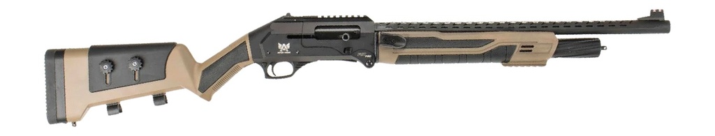 PW ARMS INC Panzer Arms PAFS1PROFSFDE FS1 Pro 12 Gauge Semi-Auto 3" 4+1 20" Black Shrouded Barrel, Black & Flat Dark Earth Cerakote Receiver w/Picatinny Rail, M-LOK Handguards, Flat Dark Earth Adj Cheekrest Synth