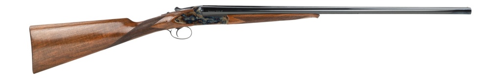 Breda/Dickinson Dickinson LLC  Plantation 20 Gauge Break Open 2.75" 2rd 28" Gloss Blued Side By Side Barrel, True Bone-Charcoal Case Hardening Engraved Receiver, English Style Turkish Walnut Stock