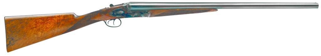 Breda/Dickinson Dickinson LLC  Plantation 410 Gauge Break Open 2.75" 2rd 28" Gloss Blued Side By Side Barrel, True Bone-Charcoal Case Hardening Engraved Receiver, English Style Turkish Walnut Stock
