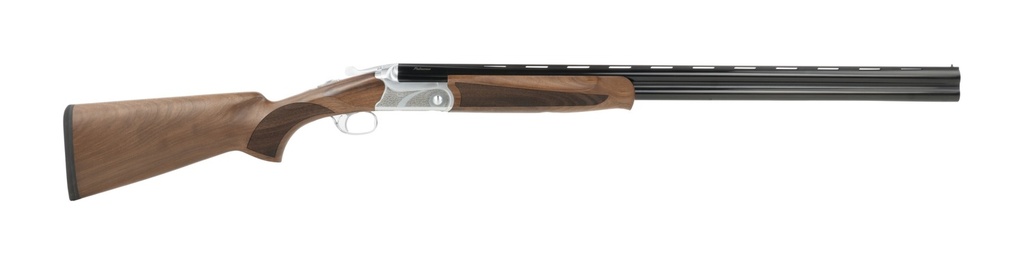 Breda/Dickinson Dickinson LLC  Palmarius Break Open 3" 2rd 30" Black Vent Rib Over/Under Barrel, White Receiver, Turkish Walnut Stock