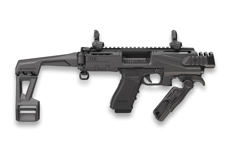 FAB FXKSCOUTSLAB  ADV CON KIT W/BRACE GLOCK 17/19 BLACK
