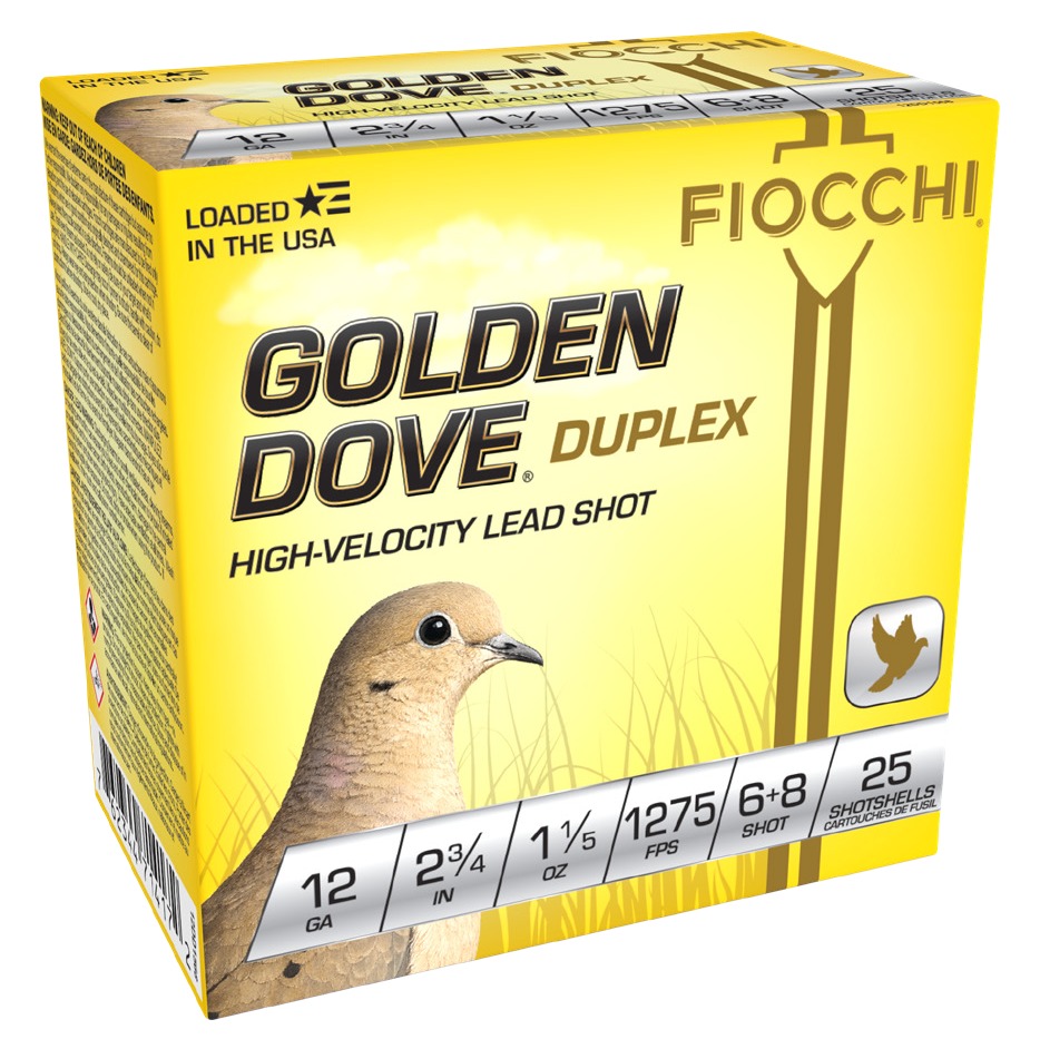 Fiocchi FIO 12DD1568  GLD DOVE   12 2.75 6+8   1-1/5 25/10