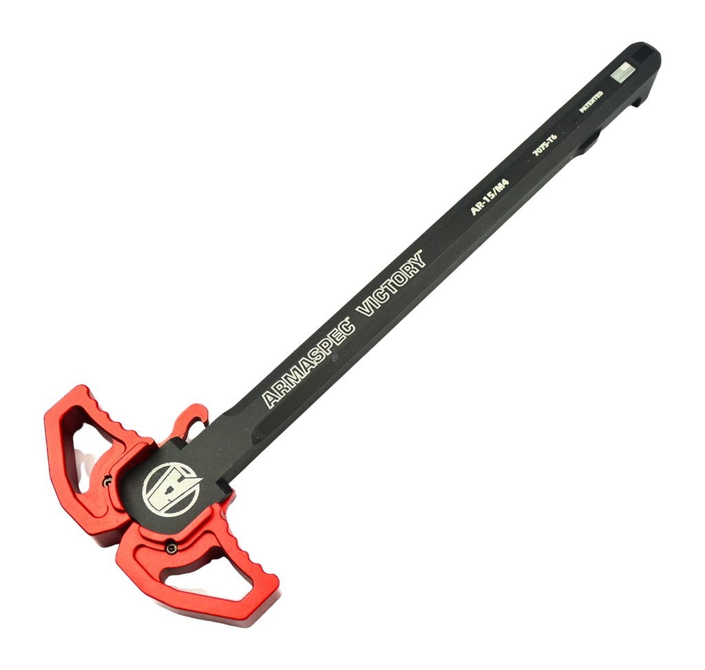 ARMASPEC ARM163-RED VICTORY CHRGING HANDLE AR15 COMP