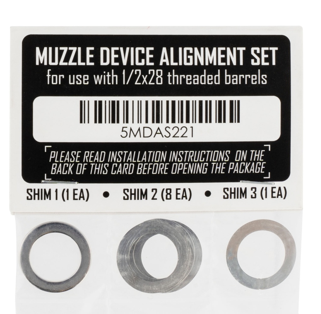 Rugged Suppressors SHIM KIT 1/2X28