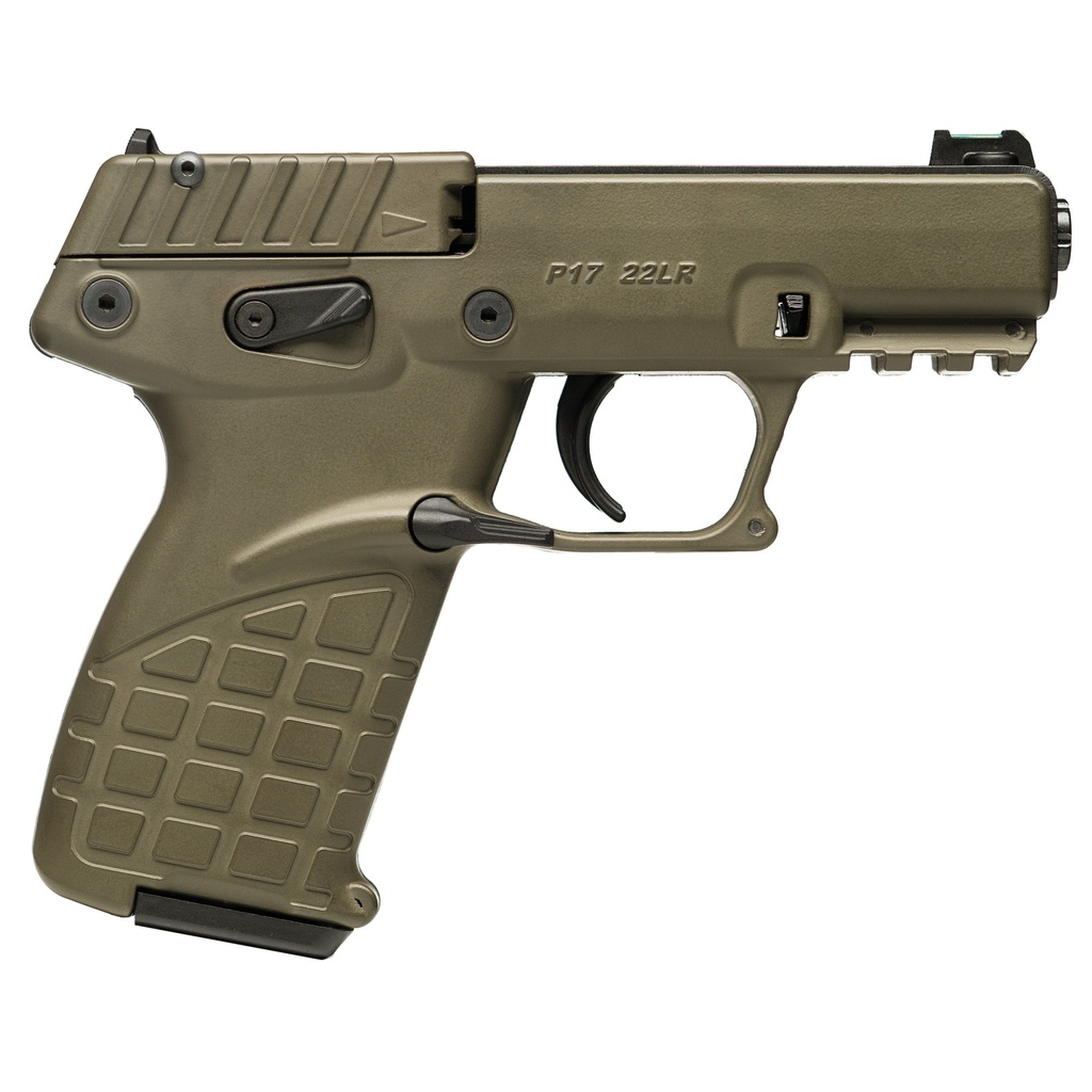 Keltec P17 22LR 16+1 BLACK/GREEN THREADED BARREL