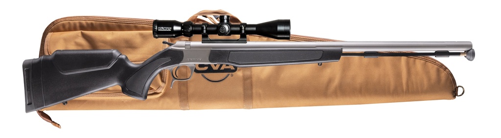 CVA OPTIMA .50CAL SS/BLACK PKG